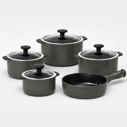 Jogo de Panelas de Cerâmica 5 Peças Slim Onix Gray Ceraflame