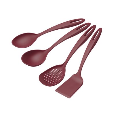 Jogo de Utensílios Ability em Nylon Vermelho Tramontina 4 Peças 25199/701