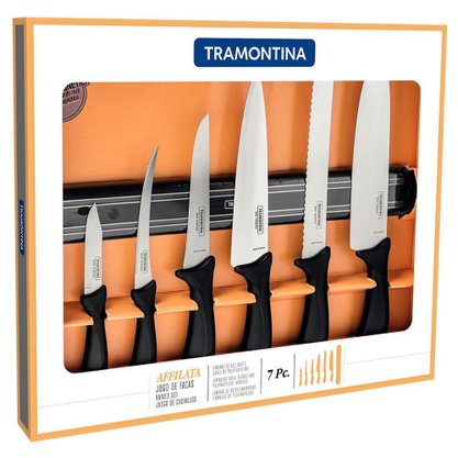 Jogo Facas Affilita Preto Tramontina 7 peças 23699