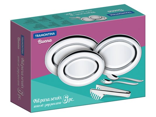 Jogo para Servir Buena Aço Inox Tramontina 6 Peças 64700/030
