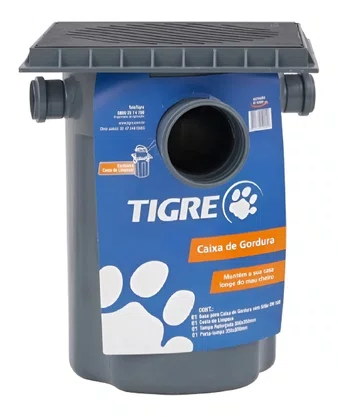 Kit 2 Caixas De Gordura Tigre Dn100 C/ Cesto De Limpeza