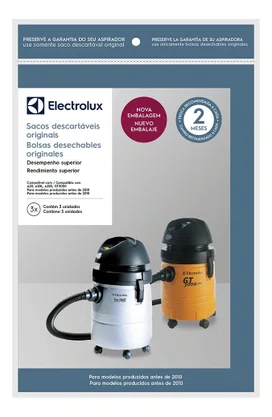 Kit 3 Sacos De Pó Para Aspirador Electrolux Gt3000 A20 Cse19