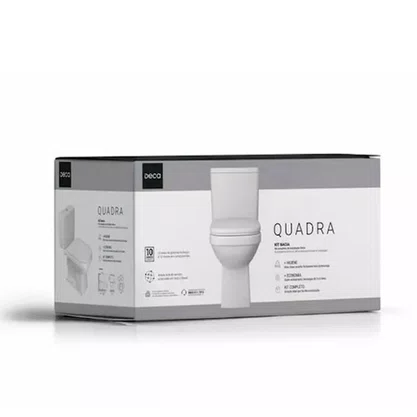 Kit Bacia com Caixa Acoplada Quadra Branco Deca KP.211.17
