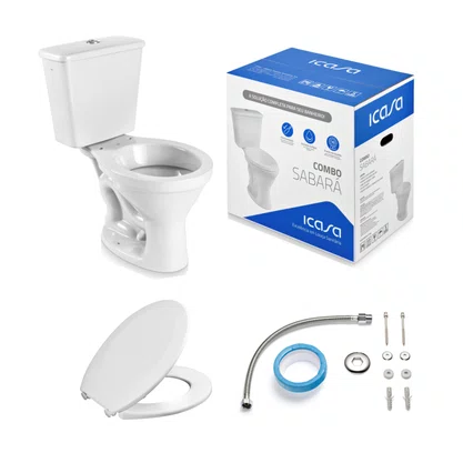 Kit Bacia com Caixa Acoplada Sabará Branco Icasa