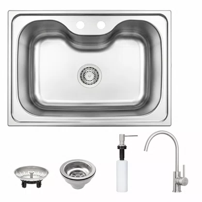 Kit Cuba Inox de Embutir 69x49 Morgana + Válvula + Dosador + Misturador Tramontina