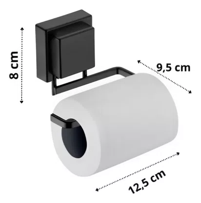 Kit Lavabo Banheiro Preto Fosco Ventosa 02 Peças Future