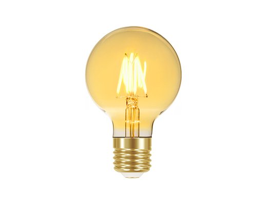 Lâmpada Led Filamento Vintage Âmbar Taschibra 4W G80