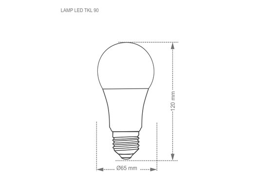 Lâmpada Led Taschibra 6500K 15W TKL 90
