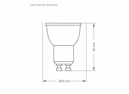 Lâmpada Led Taschibra MR11 GU10 3,5W 4000K