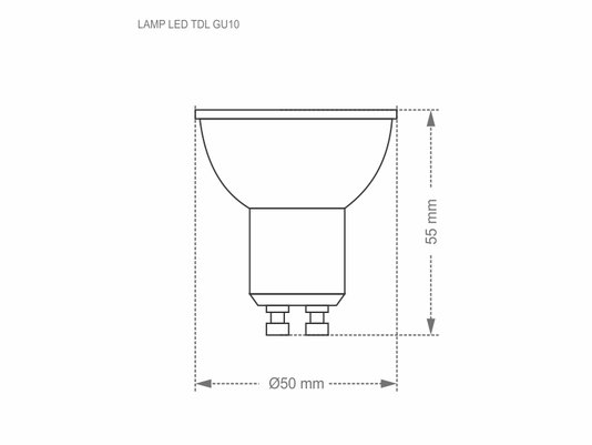 Lâmpada Led Taschibra MR11 GU10 3,5W 6500K