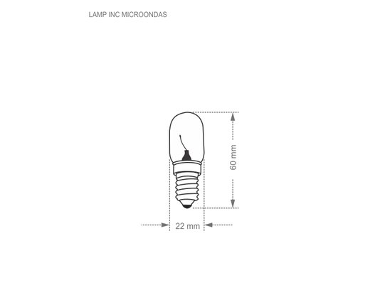 Lâmpada para Microondas Taschibra E14 15W