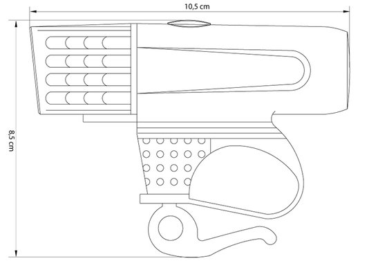 Lanterna de LED Recarregável para Bicicleta com Cabo USB Tramontina 43210/001