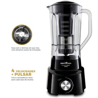 Liquidificador Britânia Diamante 1050W Preto