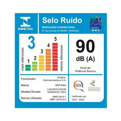 Liquidificador Britânia Diamante 1050W Preto