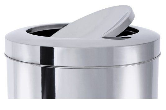 Lixeira Inox com Tampa Basculante 28 litros Decorline Brinox 3032/204