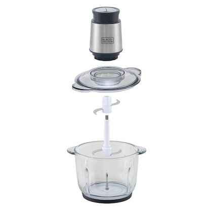 Miniprocessador Copo Vidro Gourmad Gris MP300G-B2 B e Decker