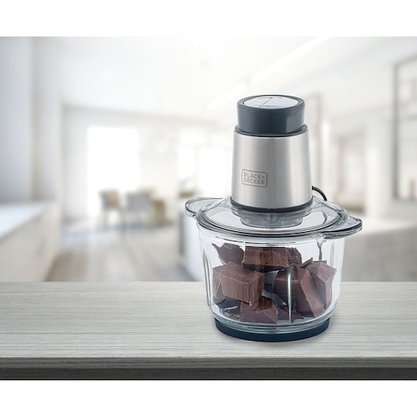 Miniprocessador Copo Vidro Gourmad Gris MP300G-B2 B e Decker