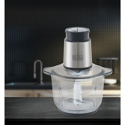 Miniprocessador Copo Vidro Gourmad Gris MP300G-B2 B e Decker