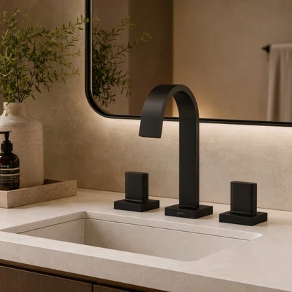 Misturador de Mesa Bica Alta Black Matte Deca 1877.BL33.MT