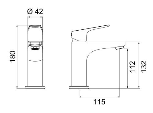 Misturador Monocomando de Mesa para Banheiro Lead Lorenzetti 2875 C90