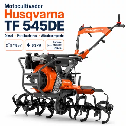 Motocultivador A Diesel Husqvarna Tf 545de