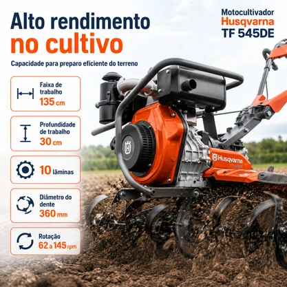 Motocultivador A Diesel Husqvarna Tf 545de