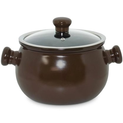 Panela Caçarola Cerâmica Chocolate Ceraflame Premiere 24cm 7l C862545