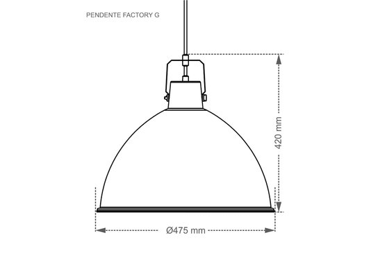 Pendente Factory Preto Fosco Taschibra