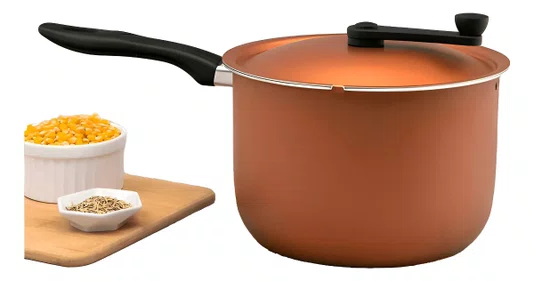Pipoqueira Ø22 Cm 5,5 L Clove Ø 22 X 15,5 Cm - Cobre Brinox