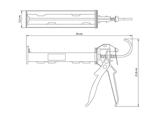 Pistola para Tubo de Silicone Tramontina 280 ml 43199002