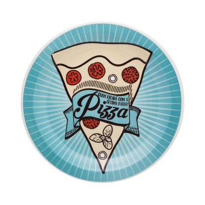 Prato Raso para Pizza Blue Oxford