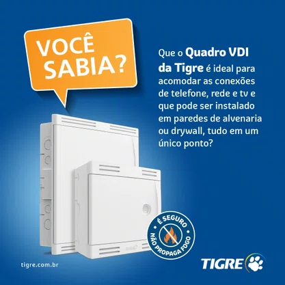 Quadro Sistema VDI de Embutir 80x40 Tigre