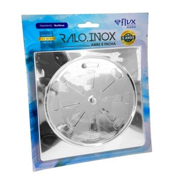 Ralo Grelha Abre e Fecha Inox Flvx Hidro 15x15cm RAF15
