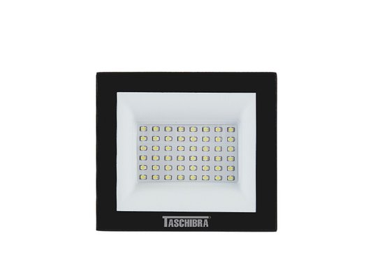 Refletor Led TR Slim Preto Taschibra 50w 6500k