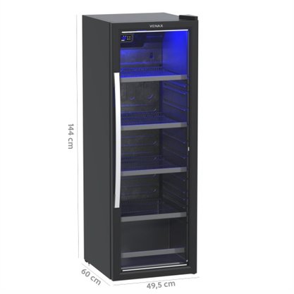 Refrigerador Expositor/Cervejeira EXPVBL209 Porta Vidro Preta Venax