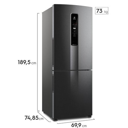 Refrigerador Frost Free Inverse 490L Preto IB7B Electrolux