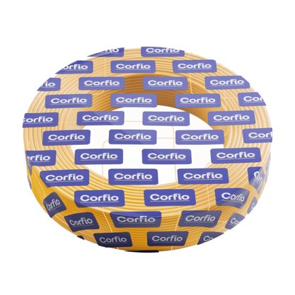 Rolo Cabo Fio Flexível Amarelo 100 Metros 750V 1,50mm Corfio