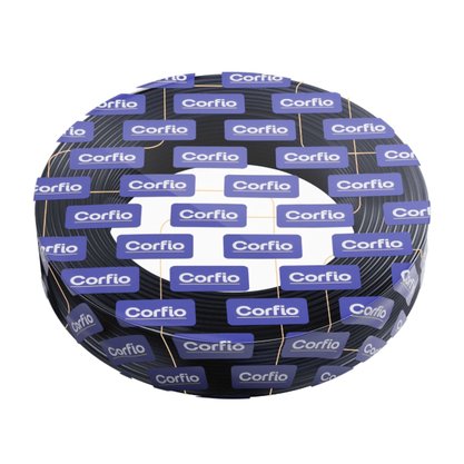 Rolo Cabo Fio Flexível Preto 100 Metros 750V 10,00mm Corfio