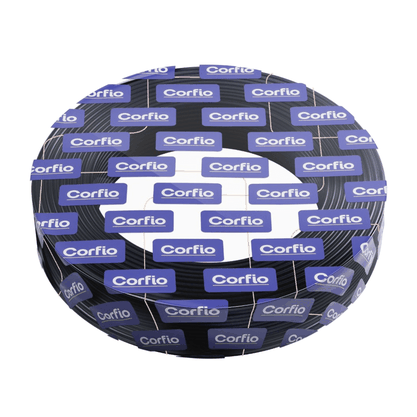 Rolo Cabo Fio Flexível Preto 100 Metros 750V 4,00mm Corfio