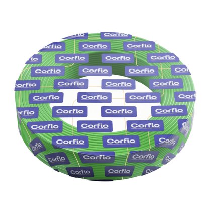 Rolo Cabo Fio Flexível Verde 100 Metros 750V 4,00mm Corfio