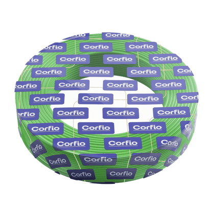 Rolo Cabo Fio Flexível Verde 100 Metros 750V 4,00mm Corfio