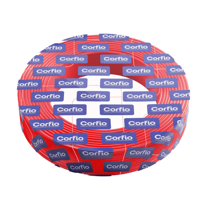 Rolo Cabo Fio Flexível Vermelho 100 Metros 750V 6,00mm Corfio
