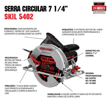 Serra Circular Skil 7.1/4" 1400W 5402