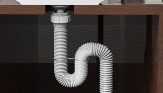 Sifão Extensível Branco Blukit 40mm 1,50 metros