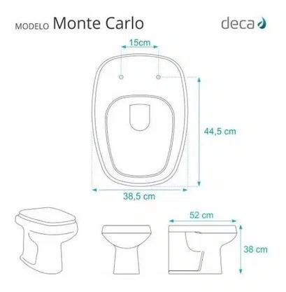 Tampa Para Vaso Deca Monte Carlo Com Amortecedor Astra 6lpf