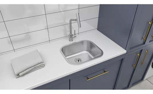 Tanque De Encaixe 40x35cm 19l Tramontina Hera Compact Inox