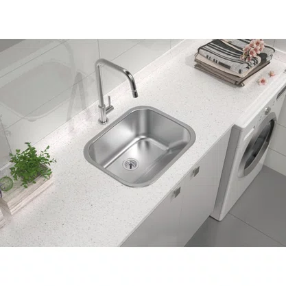 Tanque de Encaixe Tramontina Hera 34 L em Aço Inox Escovado 50x40 cm