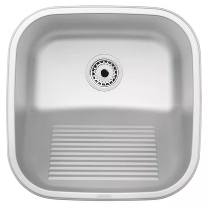 Tanque de Encaixe Tramontina Hera Compact 25L em Aço Inox Escovado 40x40 cm