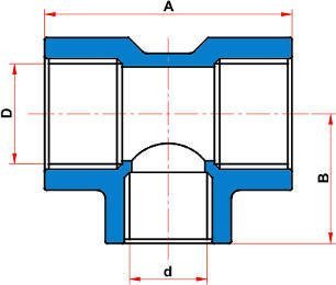 Te de Redução Com Rosca Branco 1.1/2 X 3/4 Tigre