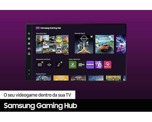 Televisor 65" UN65DU7700GXZD Crystal Smart Com Comando de Voz Samsung